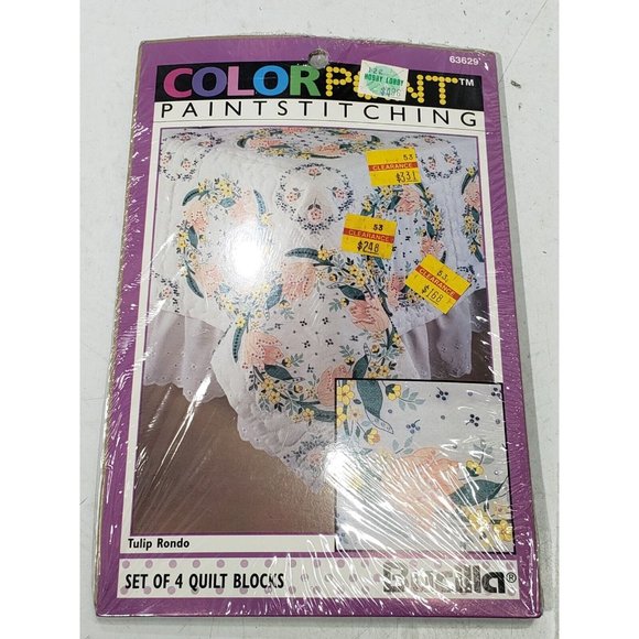 Bucilla Colorpoint Paint Stitching Kits Lot Of 3 Pansies Strawberry Sampler Vtg - Picture 2 of 7